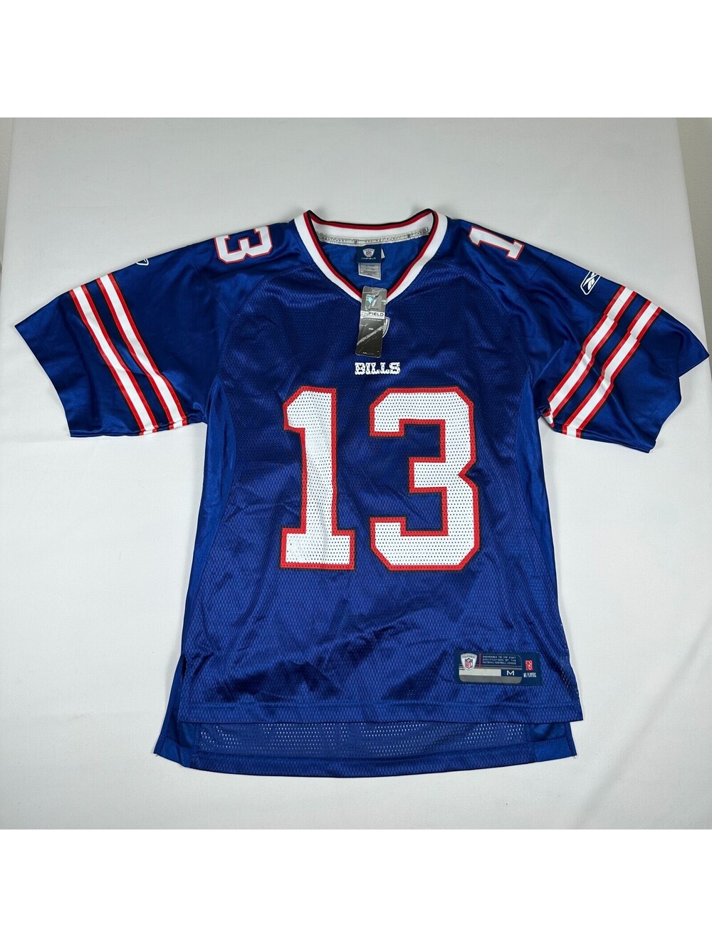 Reebok Mens M Blue Buffalo Bills #13 Johnson NFL On Field Football Jersey Mesh